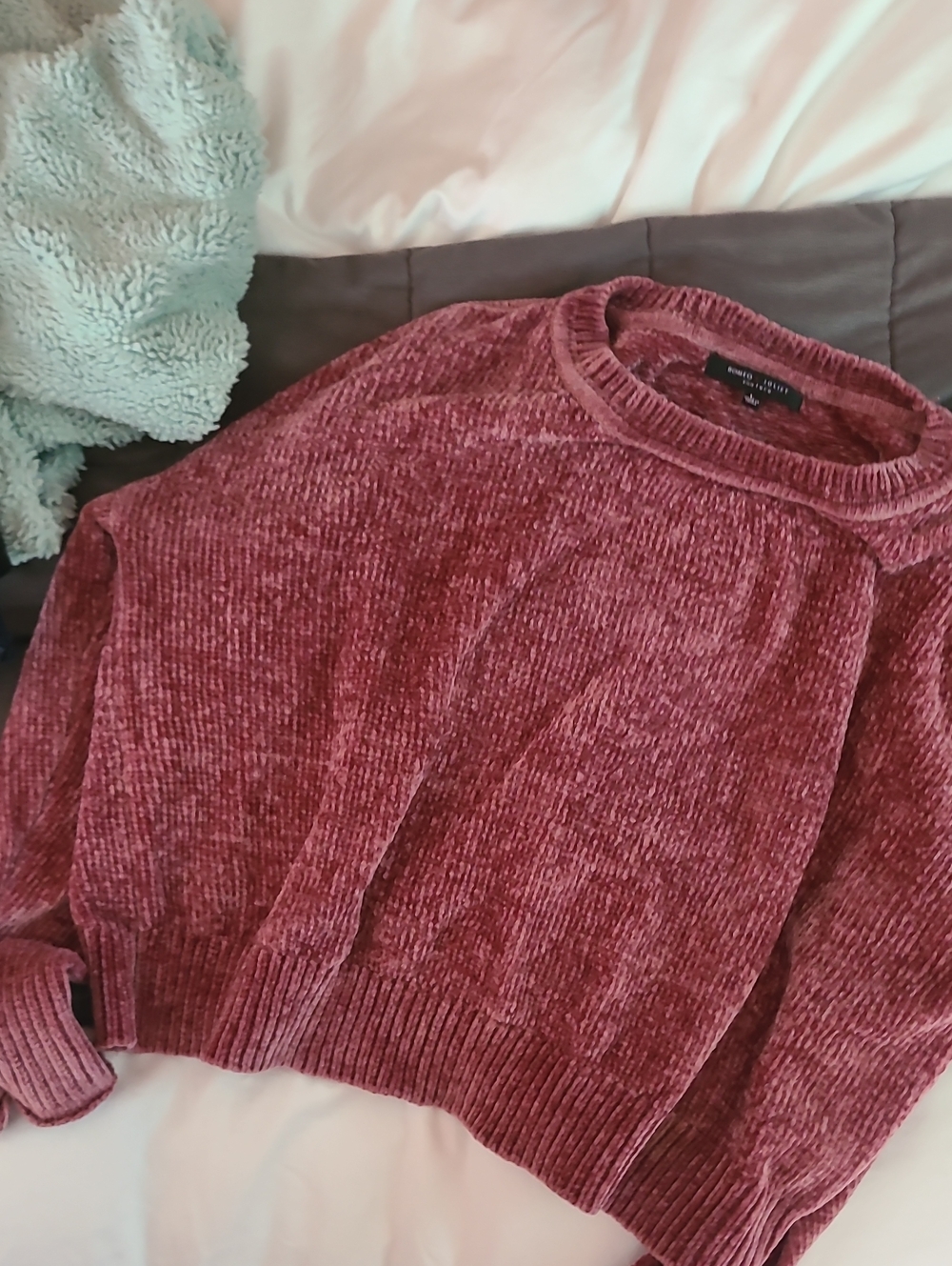 Chenille Crewneck Sweater - Rose
